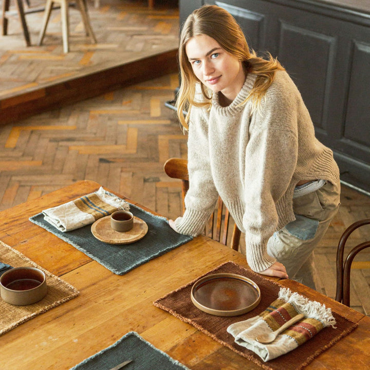 Jasper Charcoal Linen/Wool Placemats | 35 x 50 cm | SET OF 4