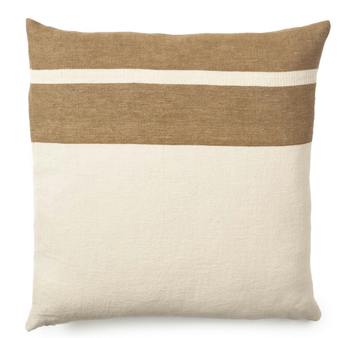 Julian Dakota Reversible Stripe Cushion Cover | Linen | 63x63cm