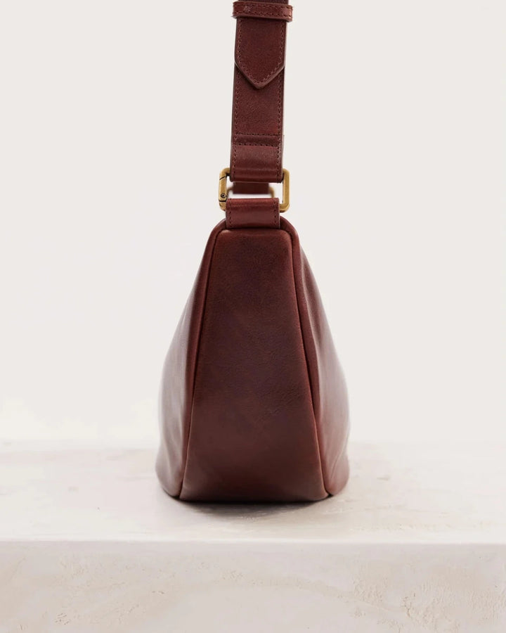 Juju | Crescent Leather Sling Handbag | Maple - Suzie Anderson Home