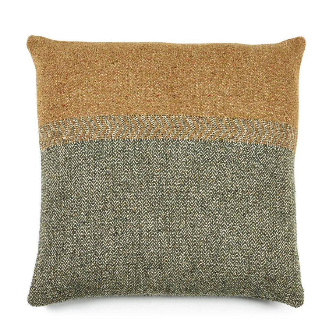 Jules Cushion Cover Green Herringbone | 63x63cm-Suzie Anderson Home
