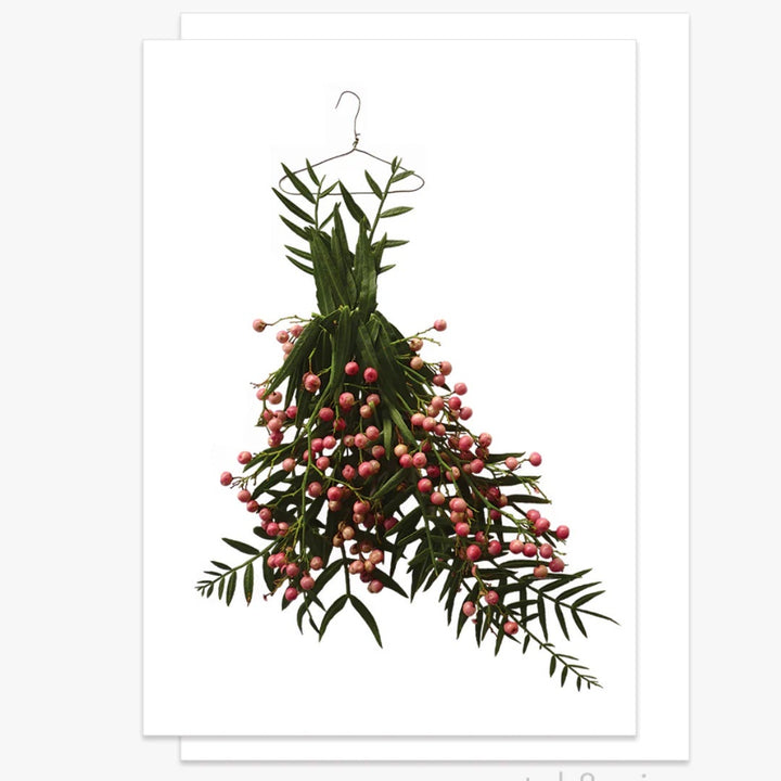 Pink Peppercorn Dress Card w Envelope