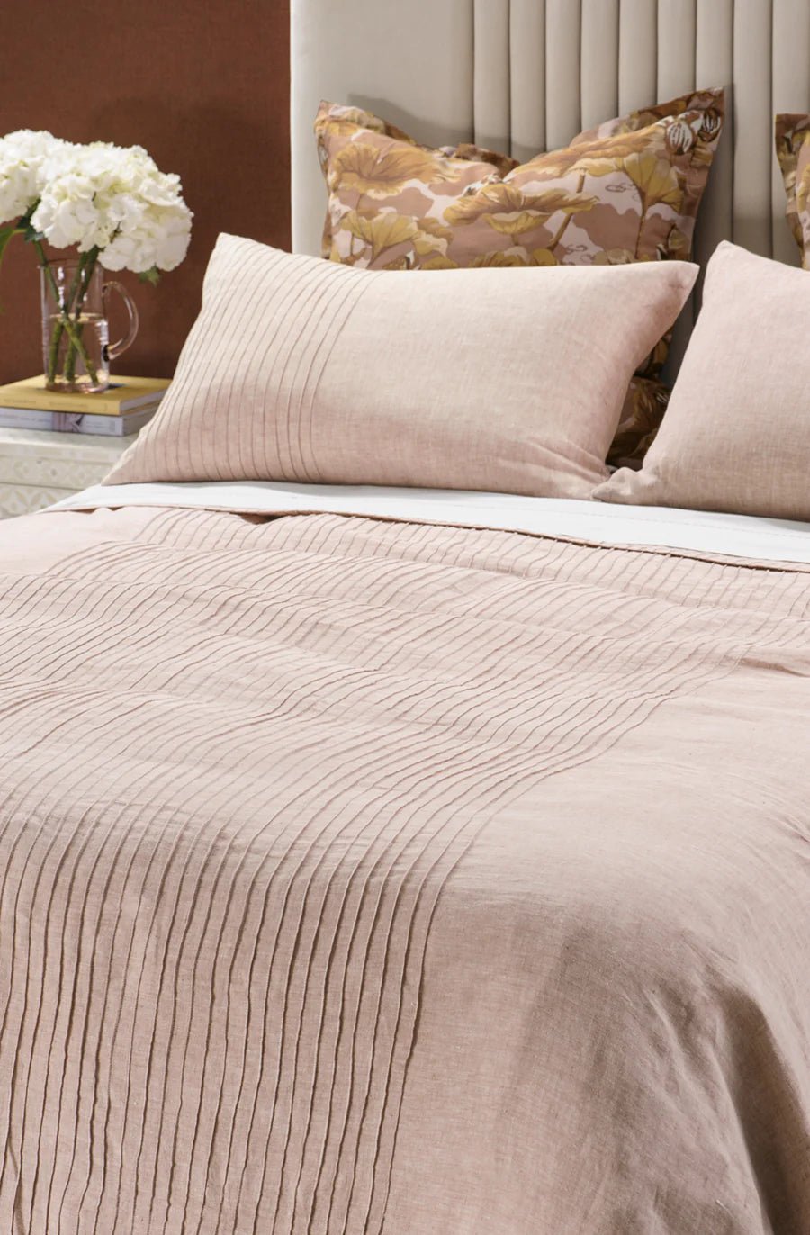 Kaiyu Bedspread | Pink Clay - Suzie Anderson Home