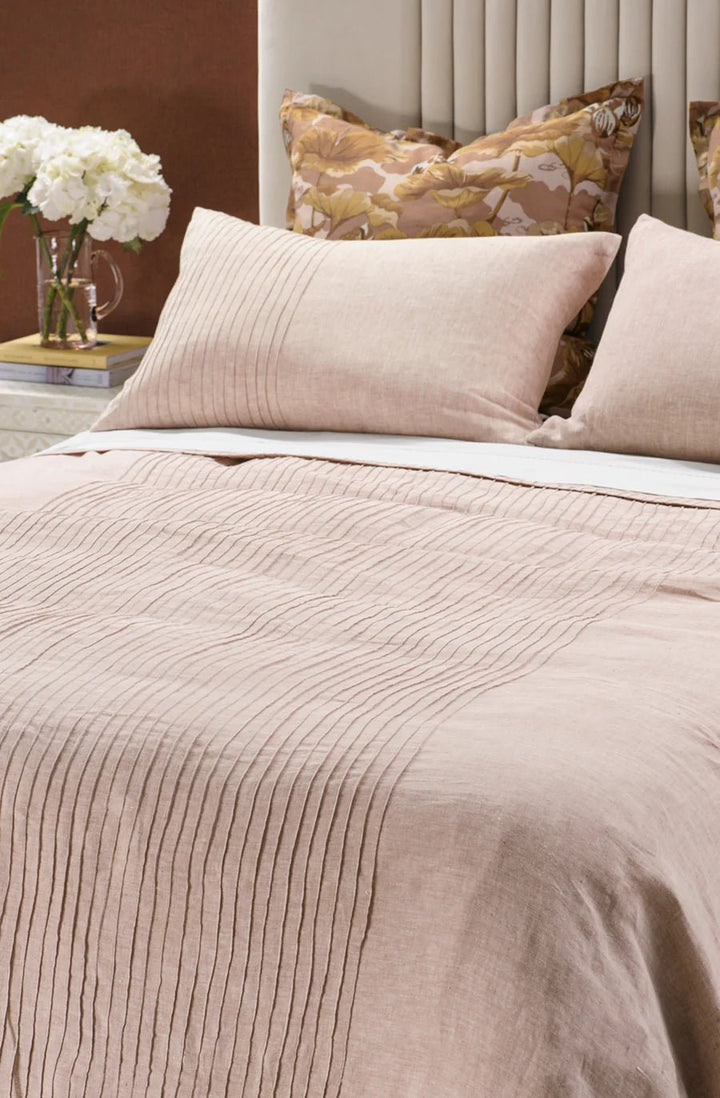 Kaiyu Bedspread | Pink Clay - Suzie Anderson Home