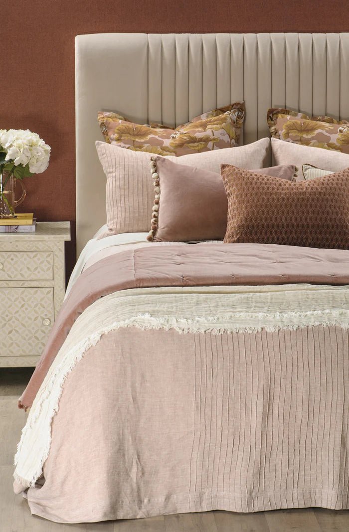 Kaiyu Bedspread | Pink Clay - Suzie Anderson Home