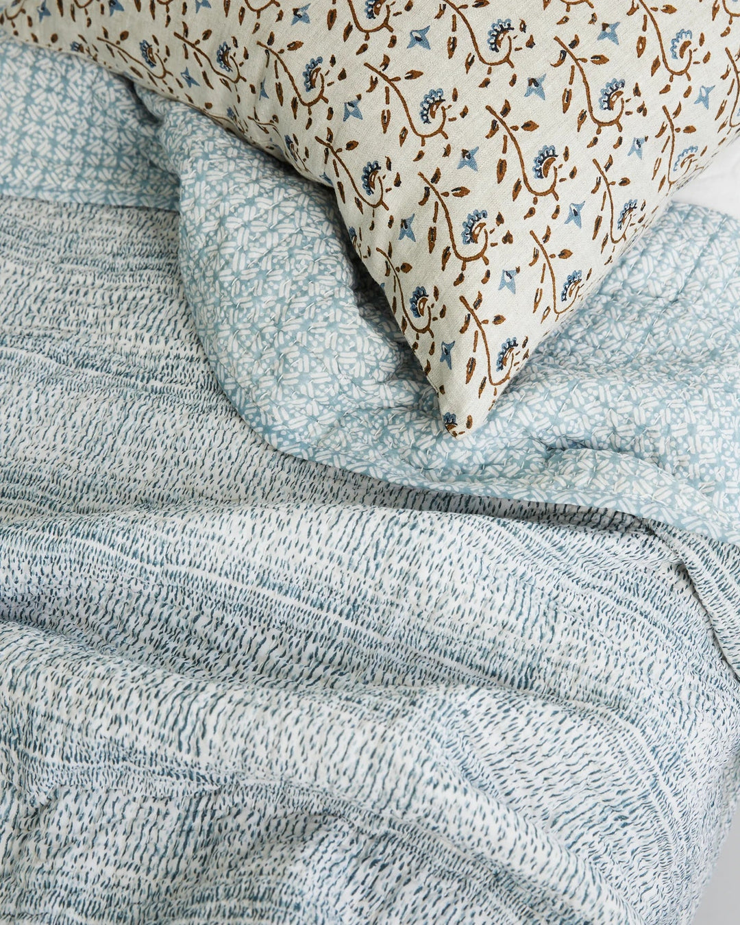 Kantha Queen Bed Quilt | 234 x 224cm - Suzie Anderson Home