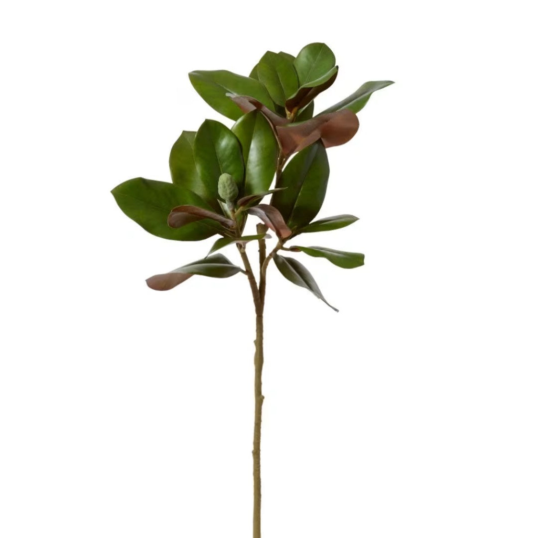 Faux Magnolia Grand Leaves Branch | Green | 82cm