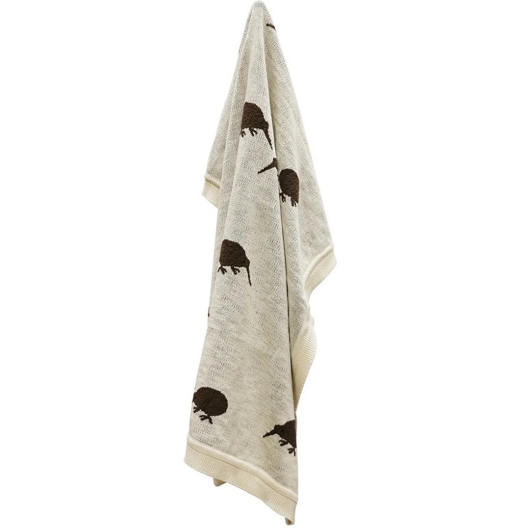 Kiwi Bird Cotton Blanket | 100 x 120cm - Suzie Anderson Home