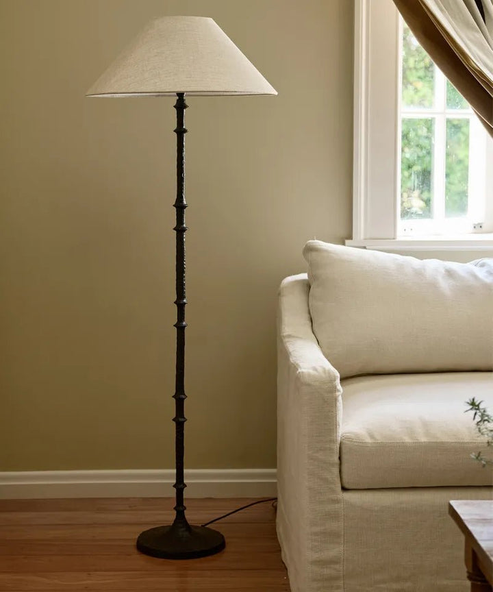 Knarled Black Floor Lamp Base | 126cmH (Shade Sold Separately) - Suzie Anderson Home