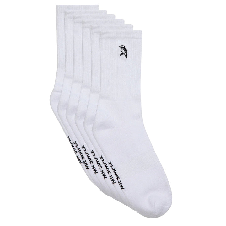 Simple | Mister Sock 3 Pack | White Kookaburra