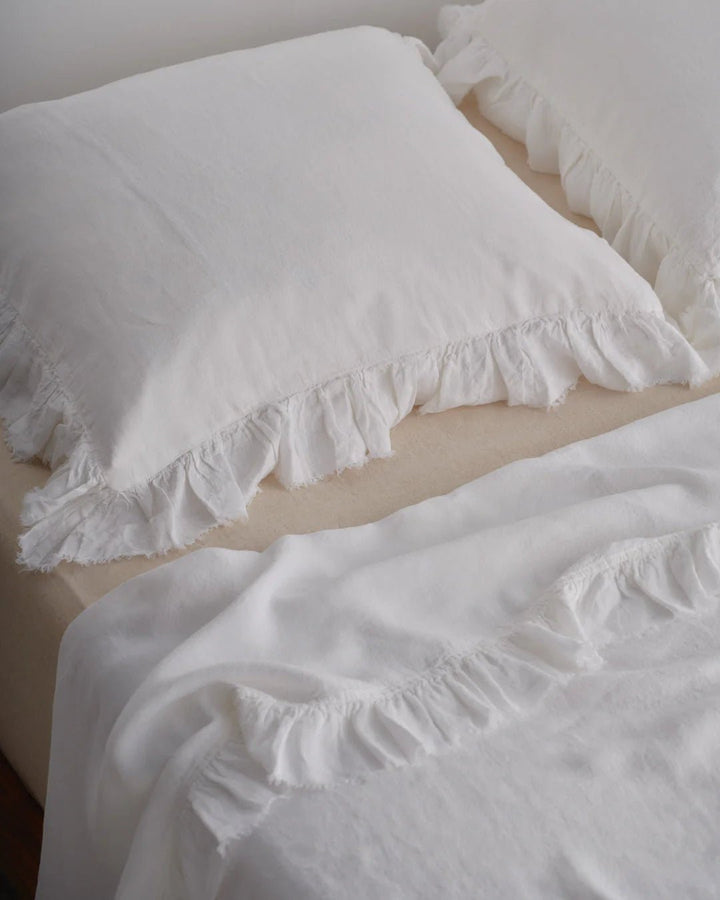 Kristine Linen Euro Pillowcase + Ruffle | Ayrton - Suzie Anderson Home