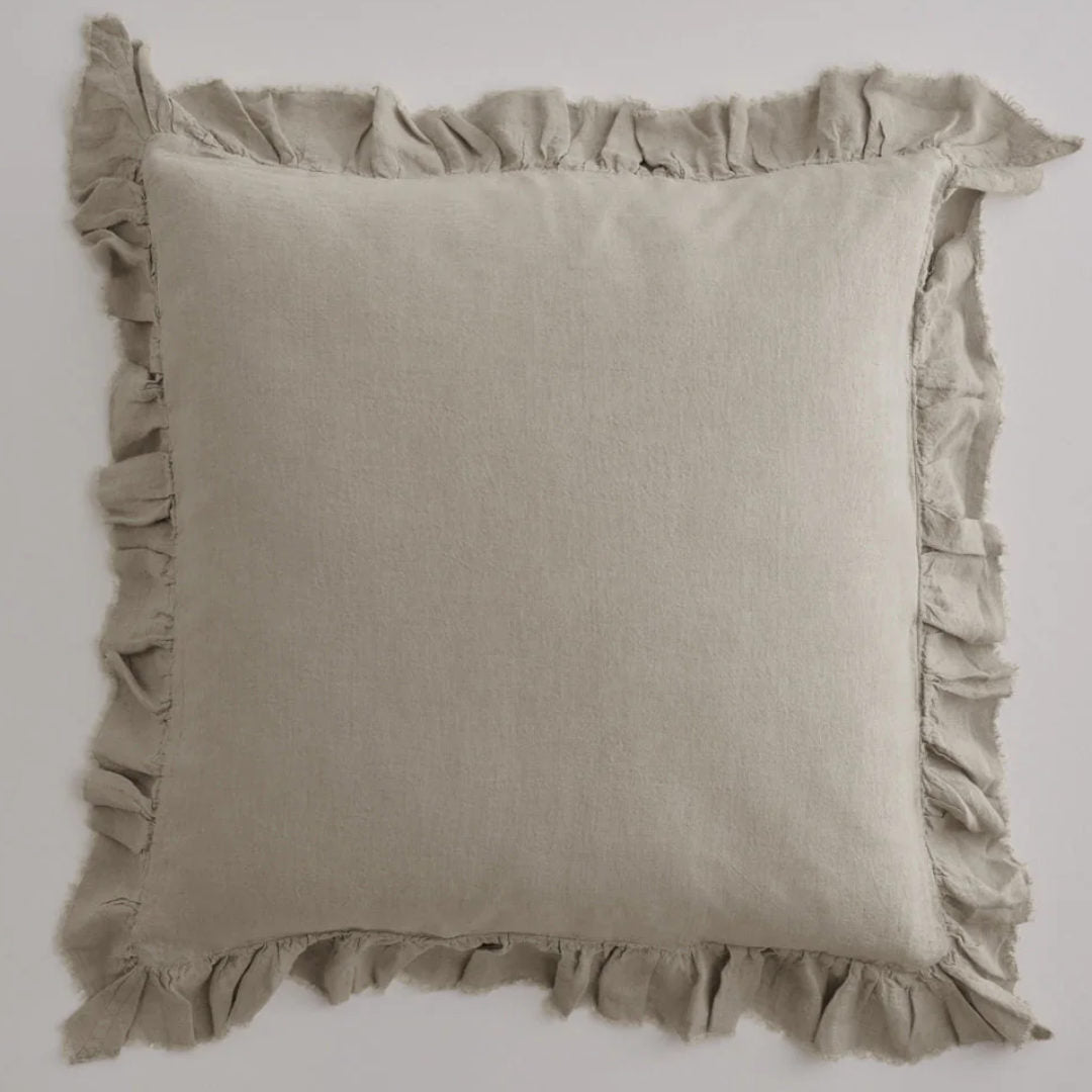 Kristine Linen Euro Pillowcase + Ruffle | Cep *NC - Suzie Anderson Home