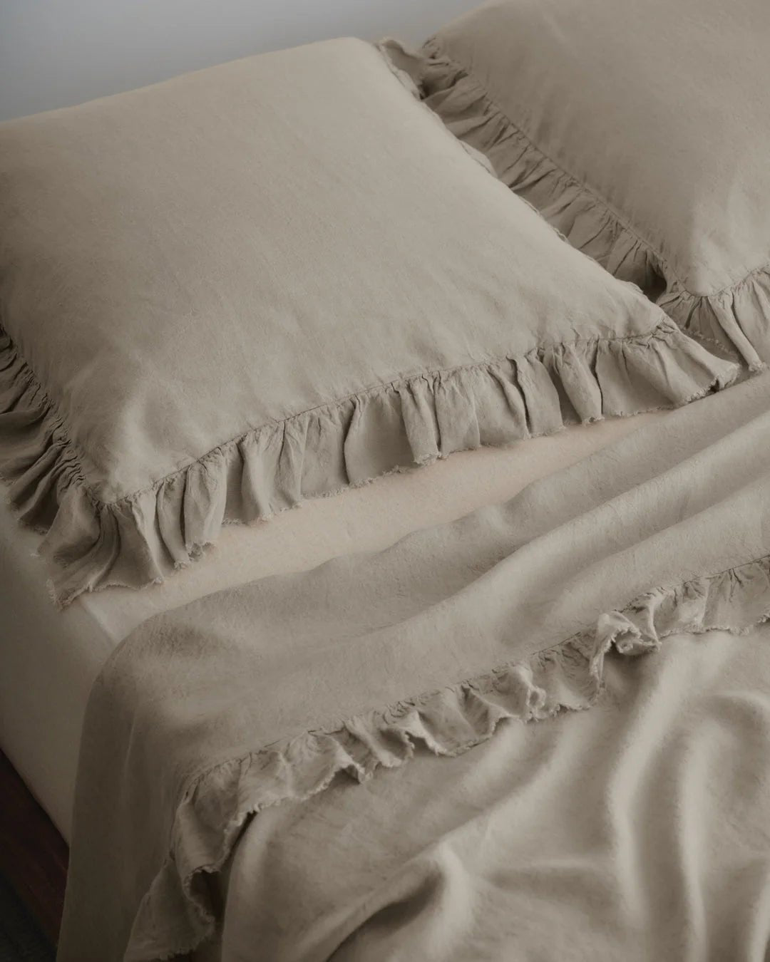 Kristine Linen Euro Pillowcase + Ruffle | Cep *NC - Suzie Anderson Home