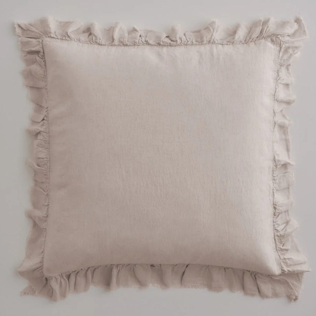 Kristine Linen Euro Pillowcase + Ruffle | Floss - Suzie Anderson Home