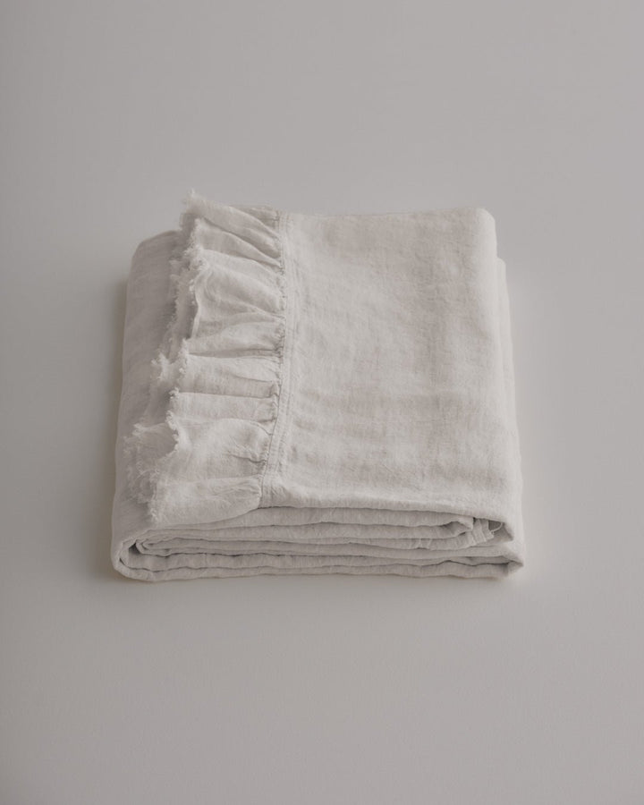 Kristine Linen Flat Sheet + Ruffle | Petra *NC - Suzie Anderson Home
