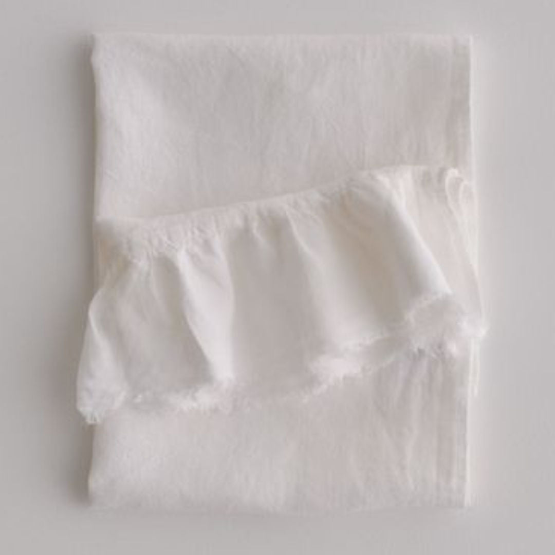 Kristine Linen Guest Towel + Ruffle | Ayrton - Suzie Anderson Home