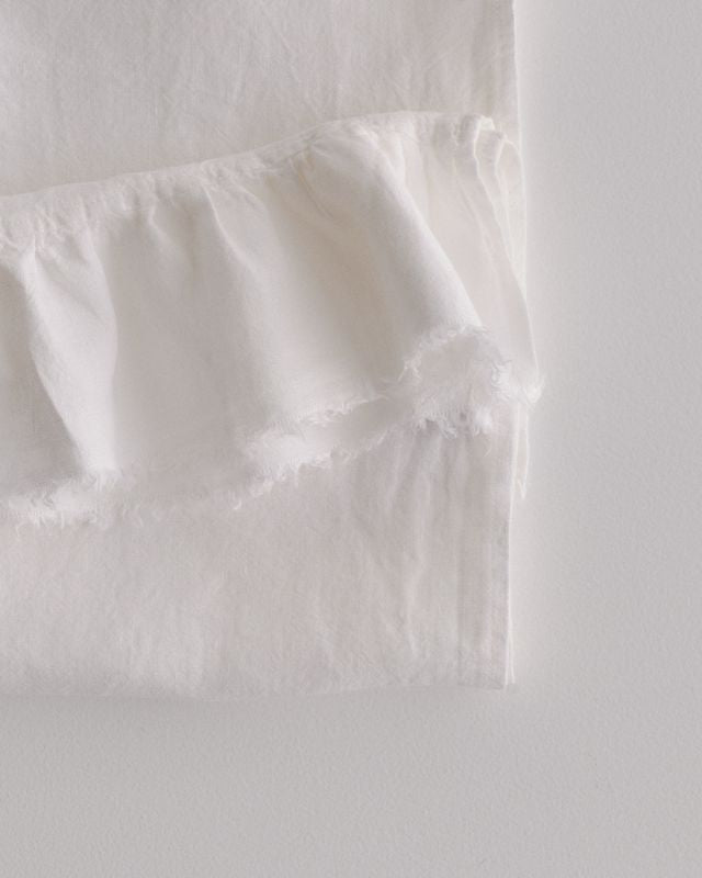 Kristine Linen Guest Towel + Ruffle | Ayrton - Suzie Anderson Home
