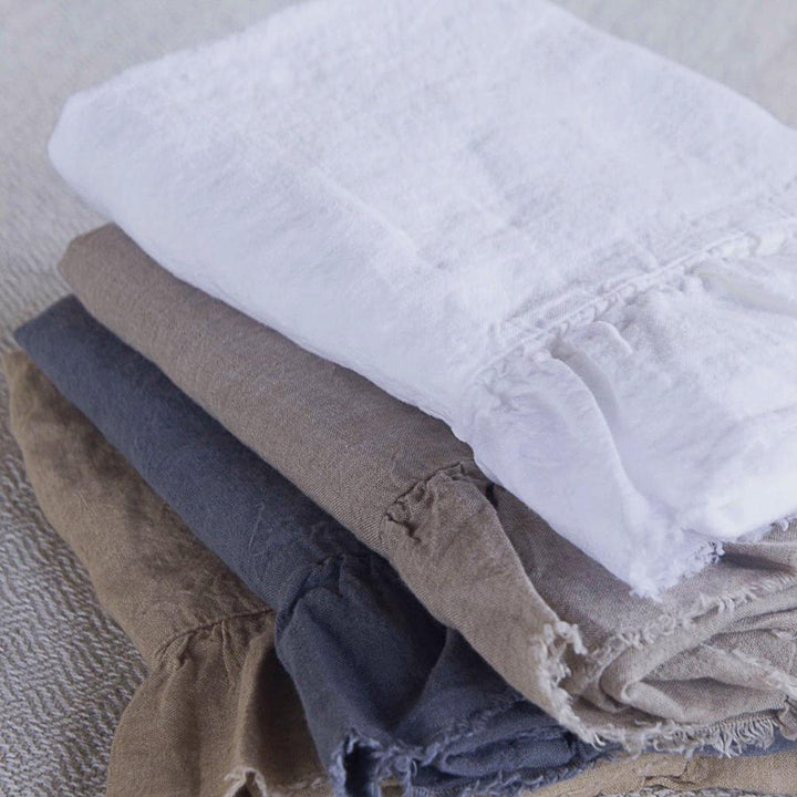Kristine Linen Guest Towel + Ruffle | Carmel *NA - Suzie Anderson Home
