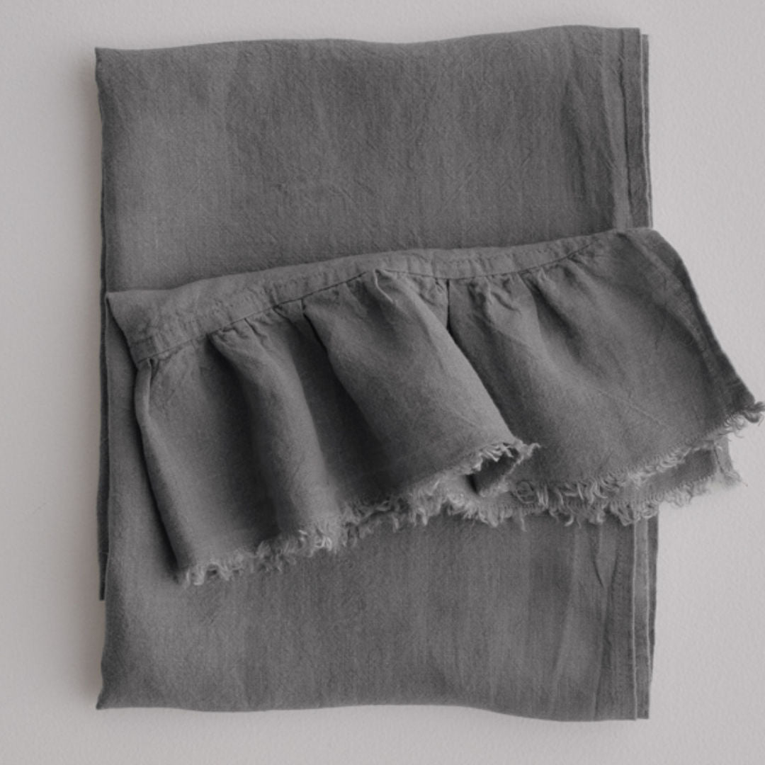 Kristine Linen Guest Towel + Ruffle | Tempest - Suzie Anderson Home
