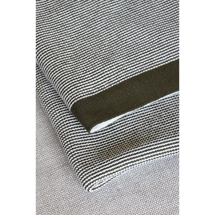 Dunedin Olive & Ivory Throw Boucle Weave