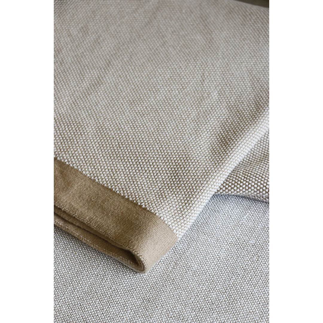 Clyde Caramel and Ivory Throw Boucle Weave