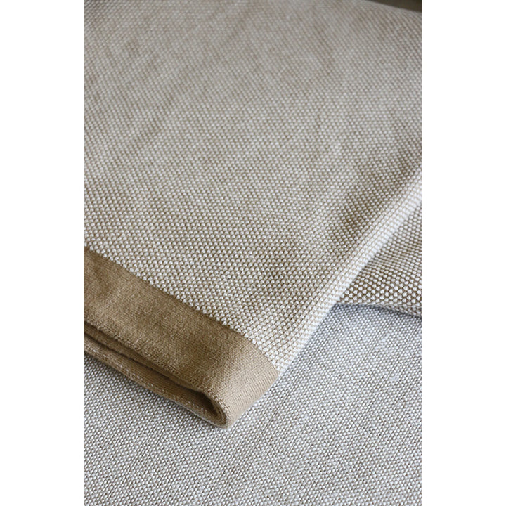 Clyde Caramel and Ivory Throw Boucle Weave