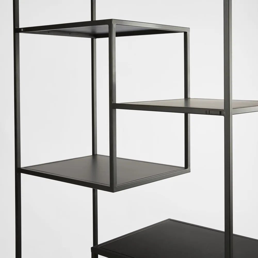 Kurraba Shelving Unit | Black | W91 x D40 x H200cm - Suzie Anderson Home