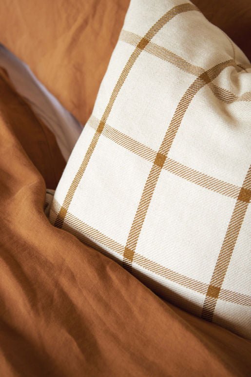 Kyoto Cushion Cover | Natural/Bronze | 50x50cm - Suzie Anderson Home