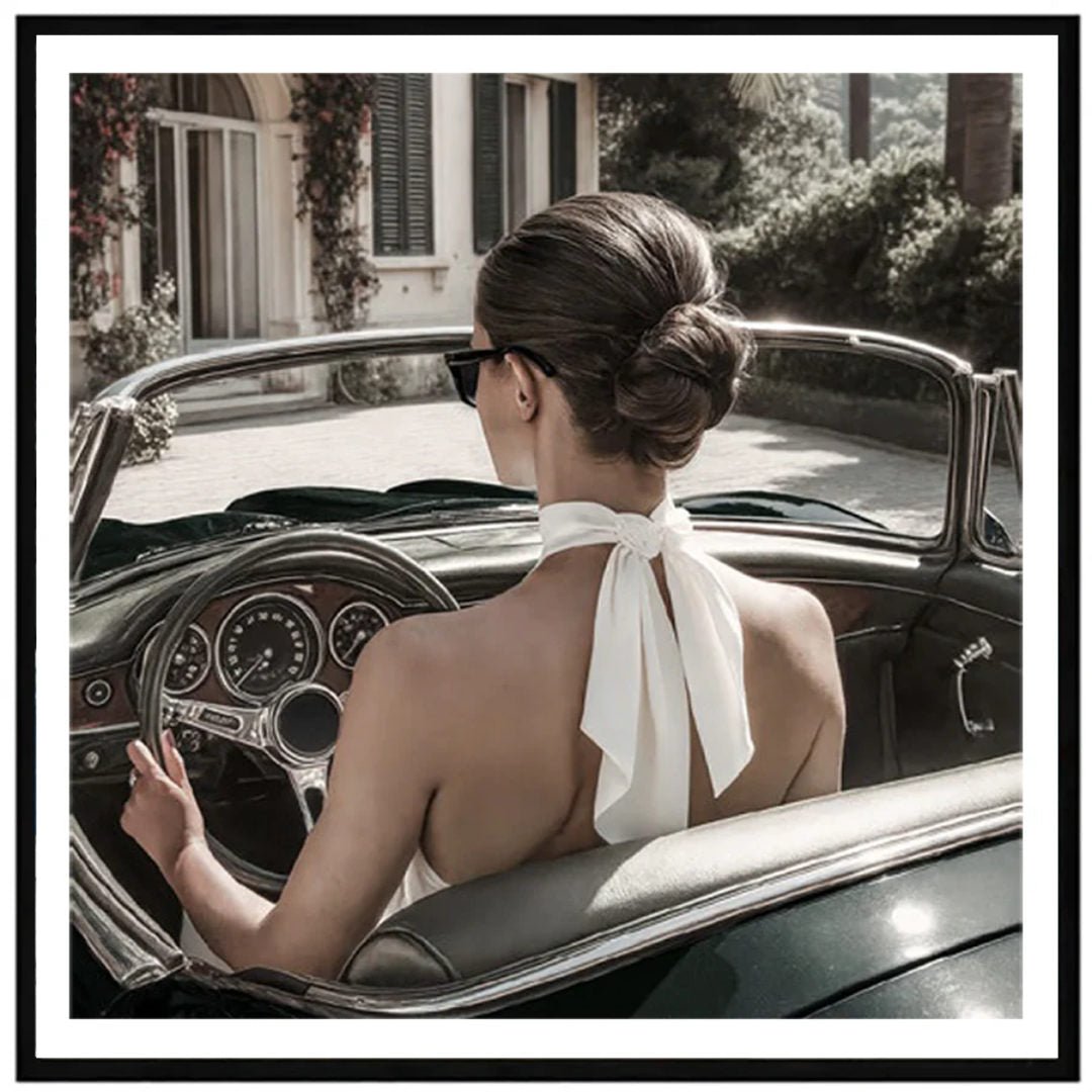 La Strada Wall Art | Paper 2030 | Black Box Frame with a White Border | 57.4 x 57.4 cm - Suzie Anderson Home