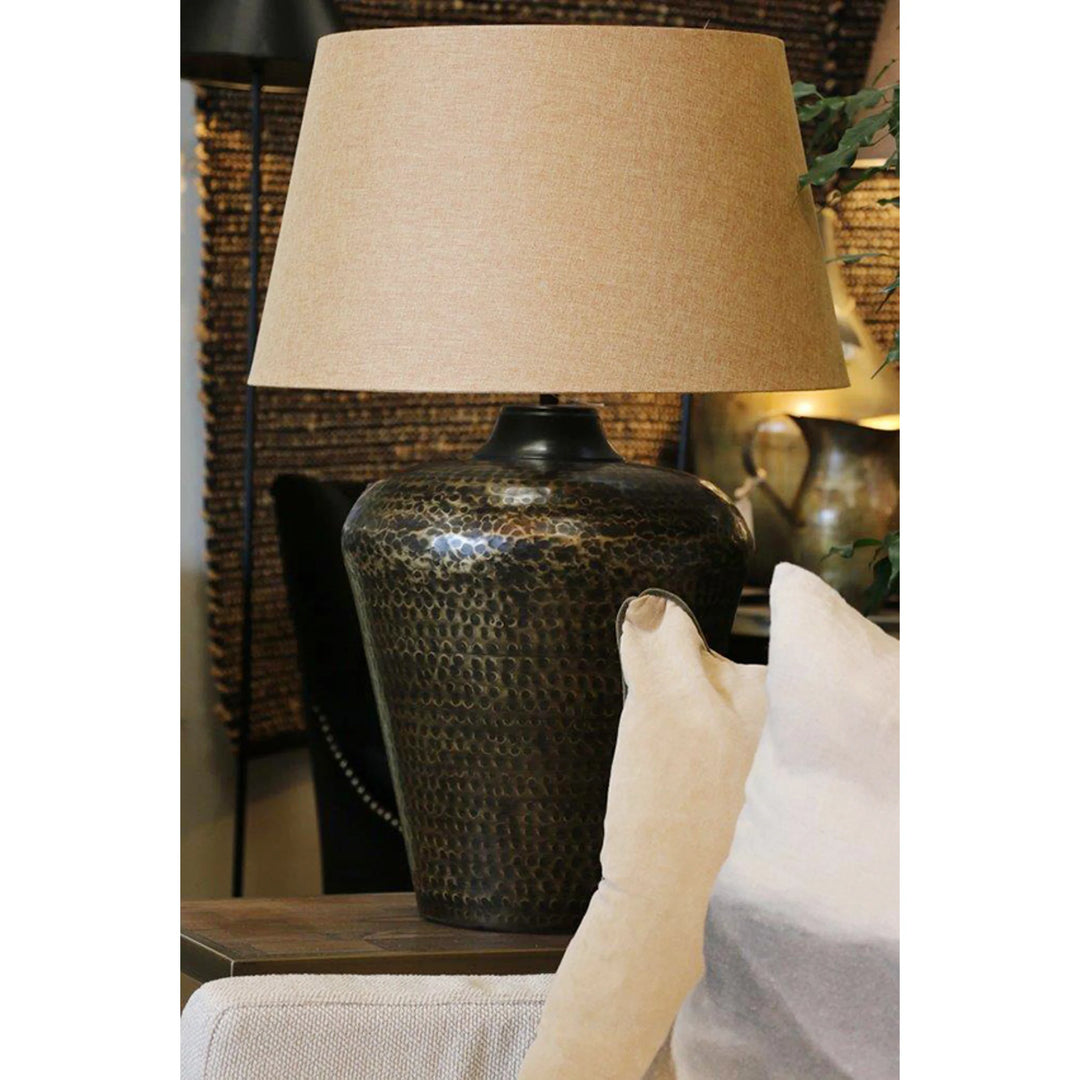 Bronze Hammered Tall Urn Style Lamp Base (Shade Sold Separately)