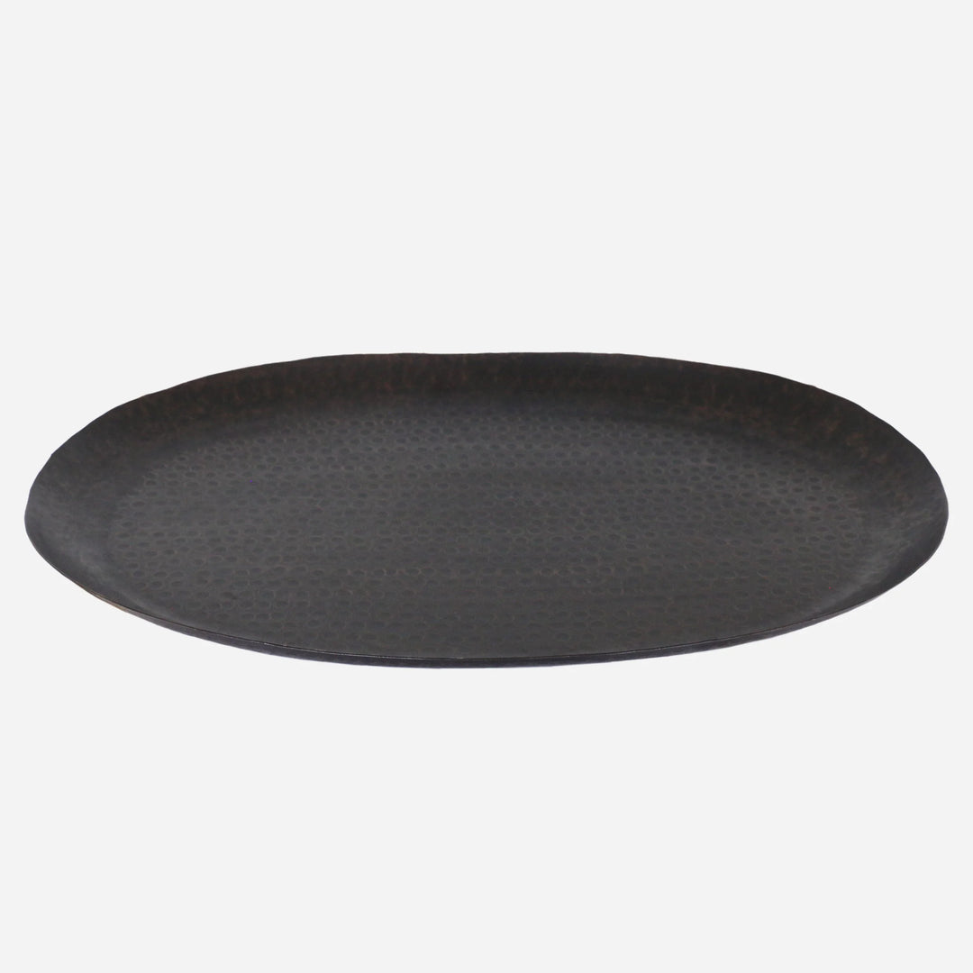 Moroccan Style Oval Bronze Tray | 42x62cm