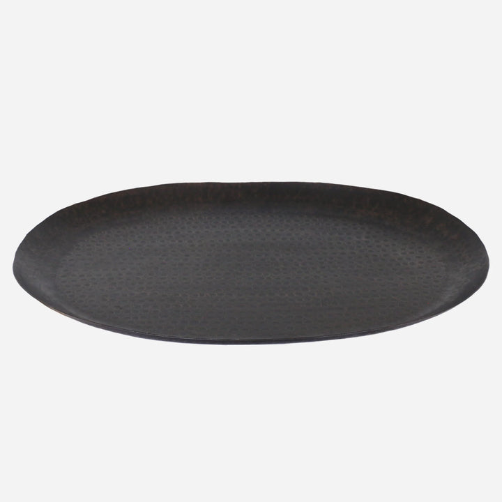 Moroccan Style Oval Bronze Tray | 42x62cm