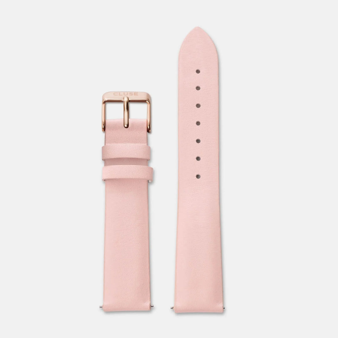 PROMO Cluse | Boho Chic Mesh Watch | Rose Gold/White w BONUS Rose Gold Leather Strap
