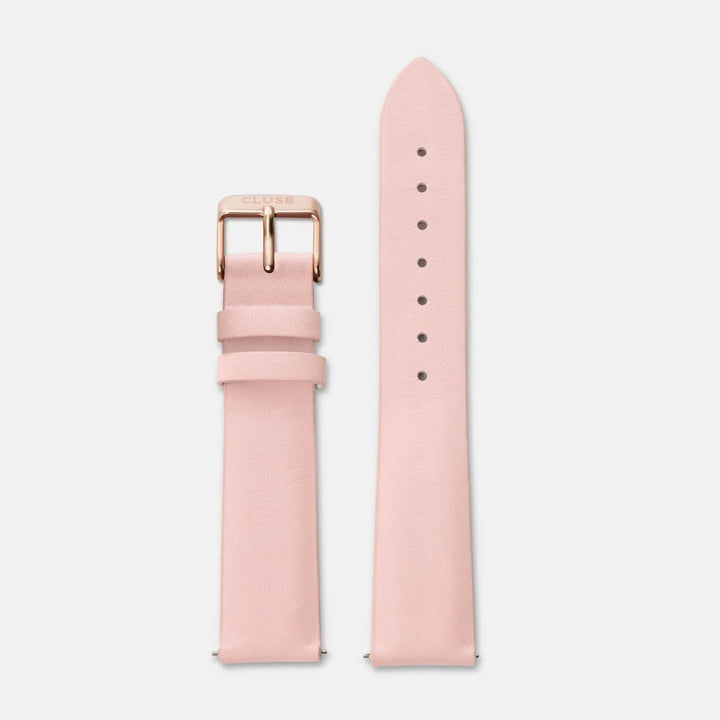 PROMO Cluse | Boho Chic Mesh Watch | Rose Gold/White w BONUS Rose Gold Leather Strap