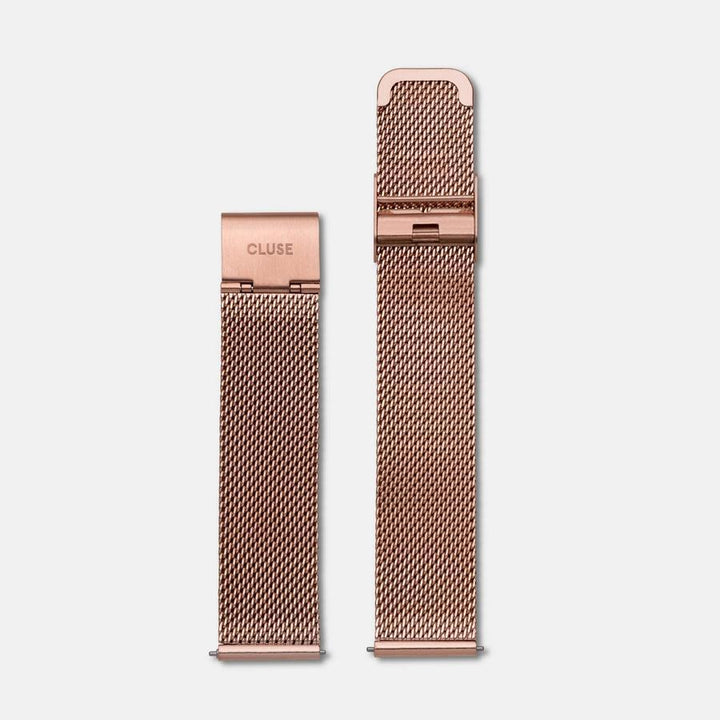 PROMO Cluse | Boho Chic Mesh Watch | Rose Gold Black/Black w BONUS Rose Gold Mesh Strap