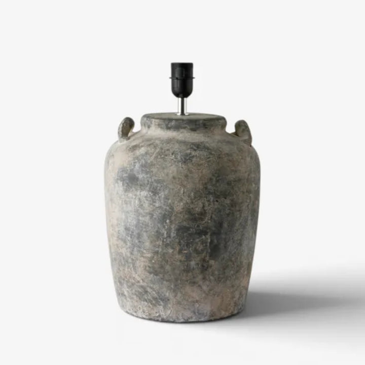 Emily Terracotta Vessel Grey Lamp Base | W28 x H34cm (Shade Sold Separately)