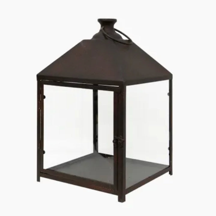Helmutt Hurricane Lantern | Rustic Black | Small