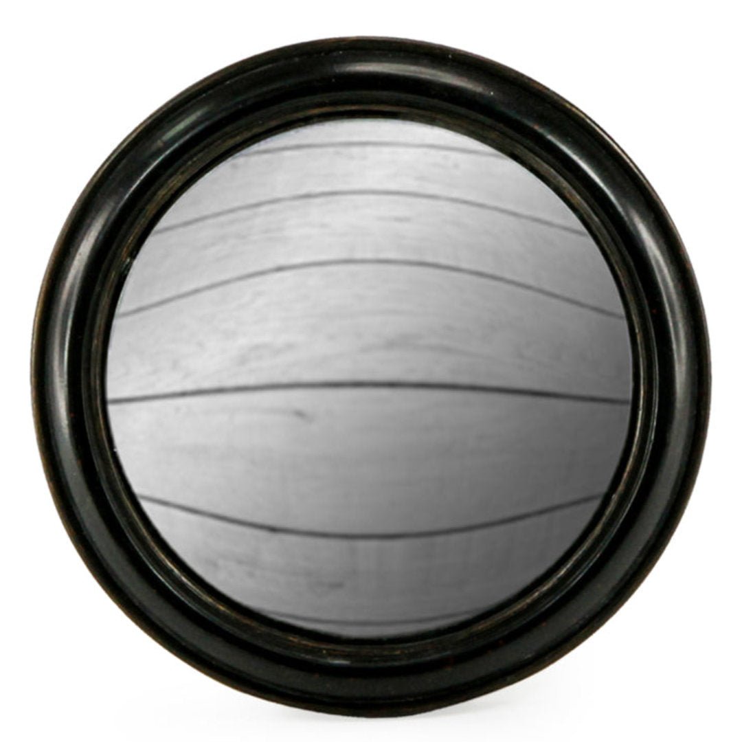 Large Black Convex Mirror 23cm - Suzie Anderson Home