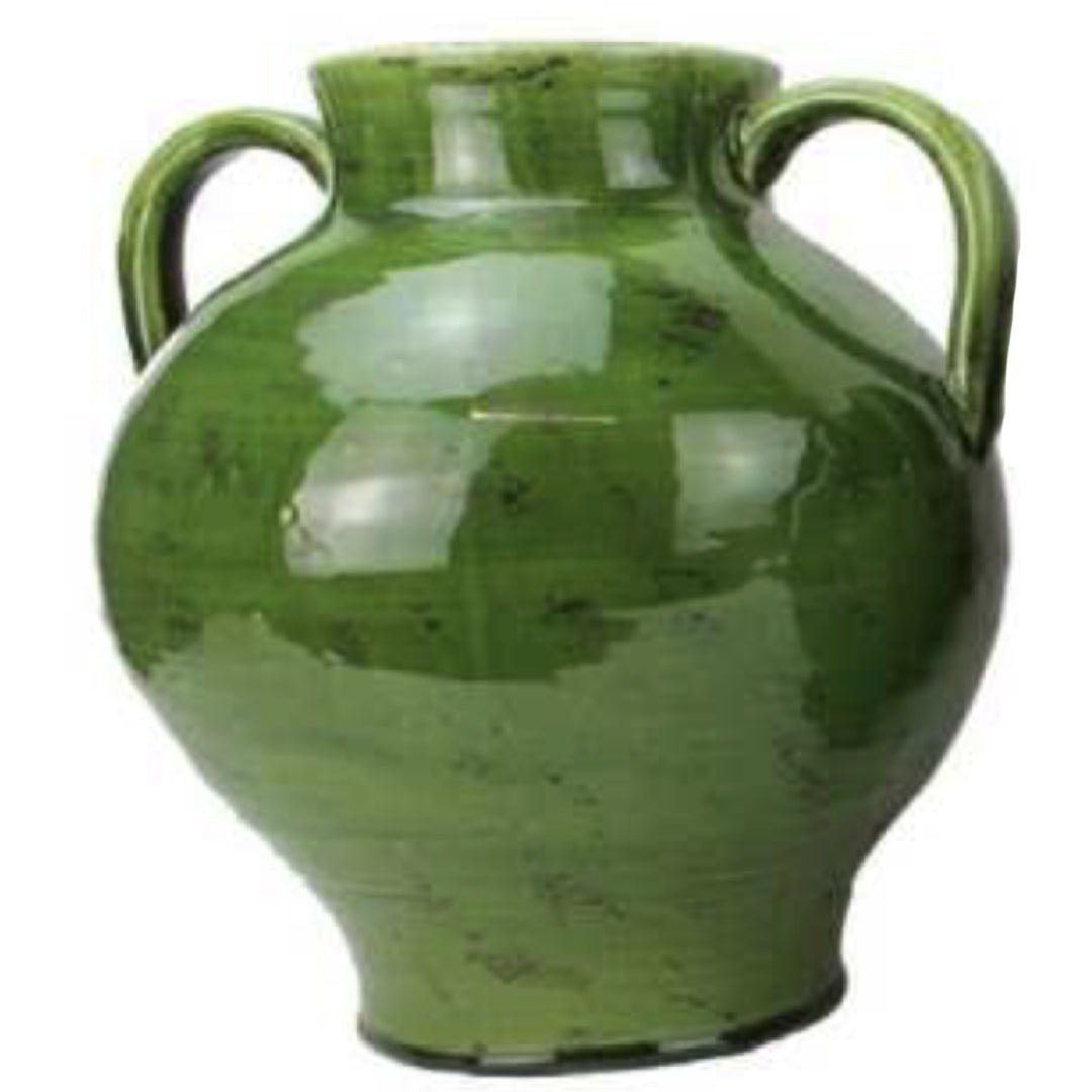 Large Ceramic Urn | Portuguese Green | In store Pick Up Only - Suzie Anderson Home