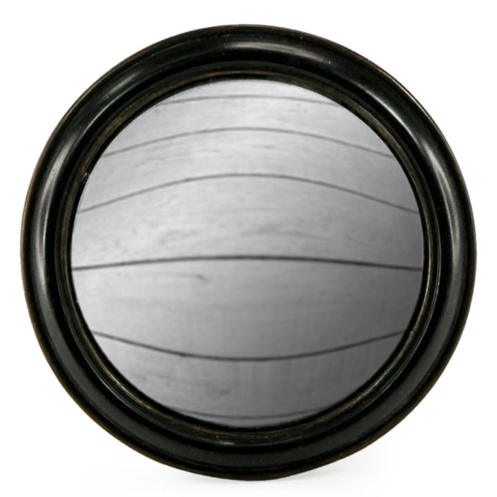 Large Black Convex Mirror 23cm