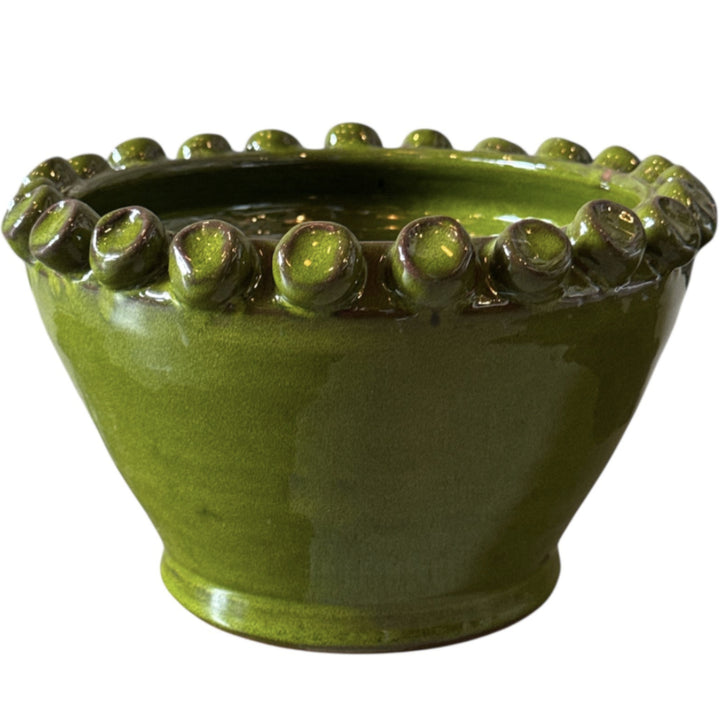 Hobnail Trim Footed Bowl | Portuguese | In Store Pick up Only