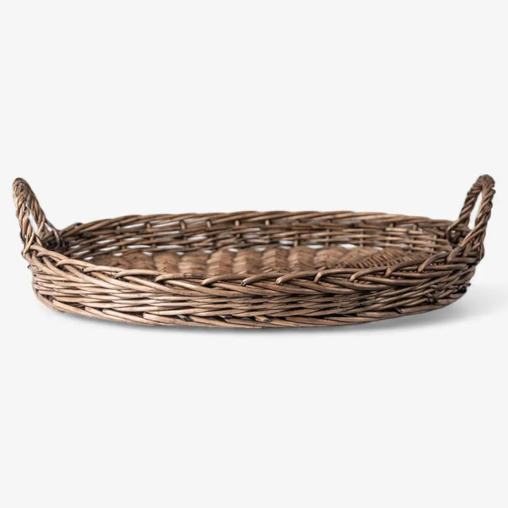 Willow River Oval Wicker Tray