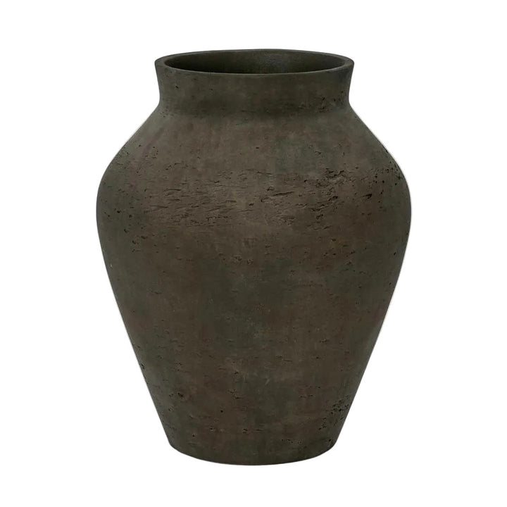 Classic Earthen Large Brown Vase | 32.5 x 32.5 x 40cm