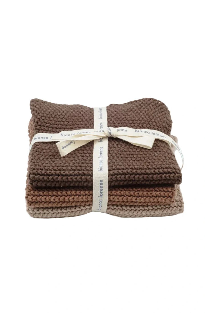 Lavette Washers | Set of 3 | Chocolate - Suzie Anderson Home