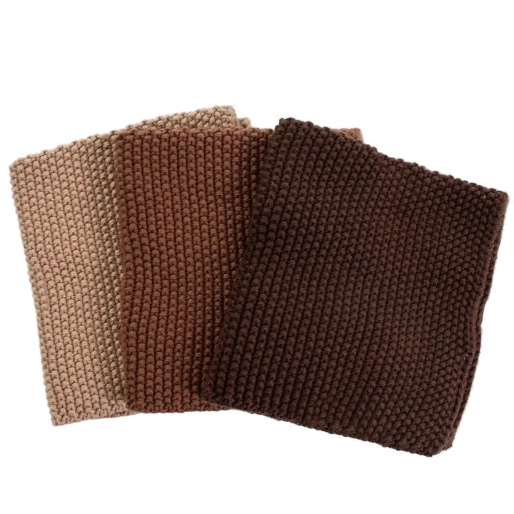 Lavette Washers | Set of 3 | Chocolate - Suzie Anderson Home
