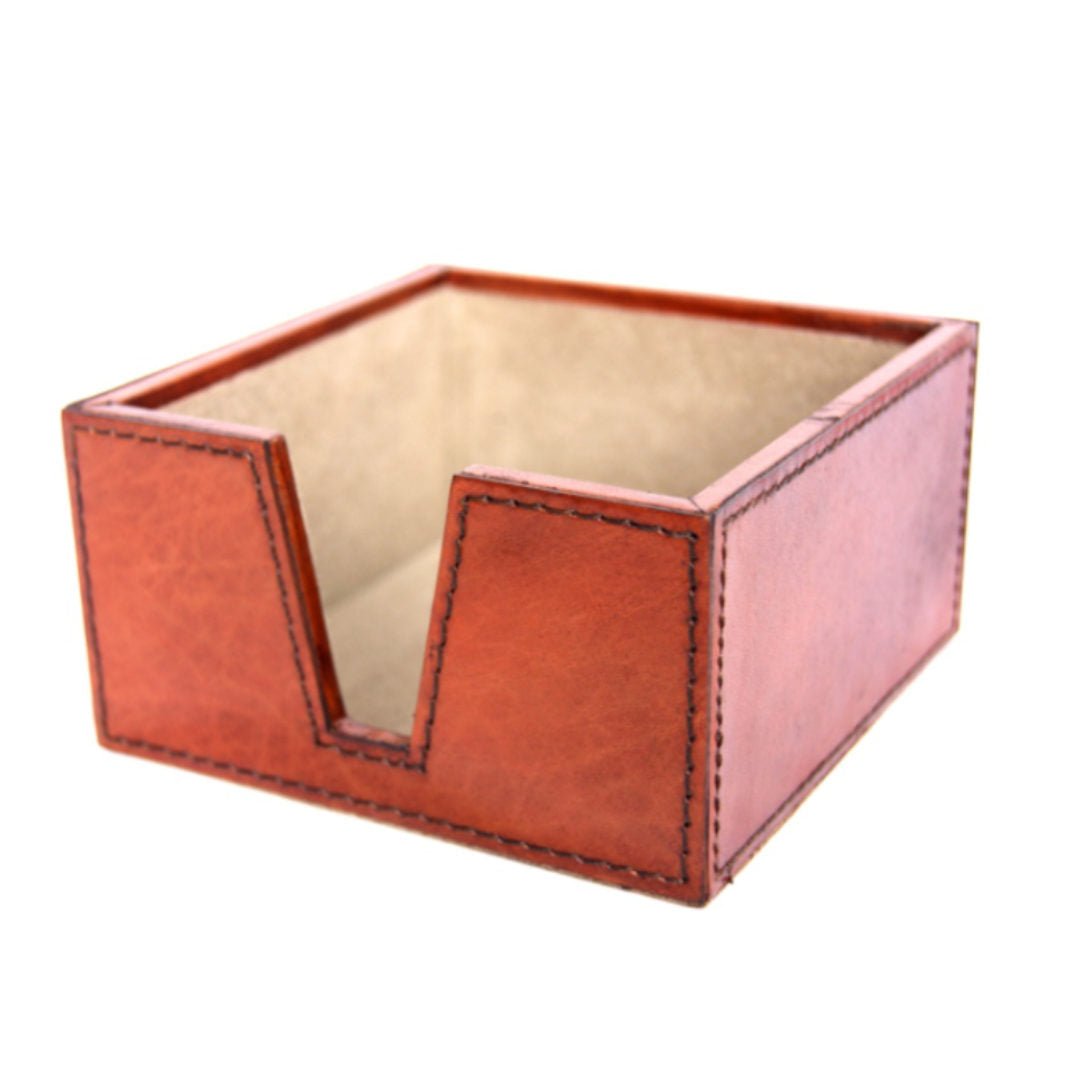 Leather Note Pad Holder | Tan - Suzie Anderson Home