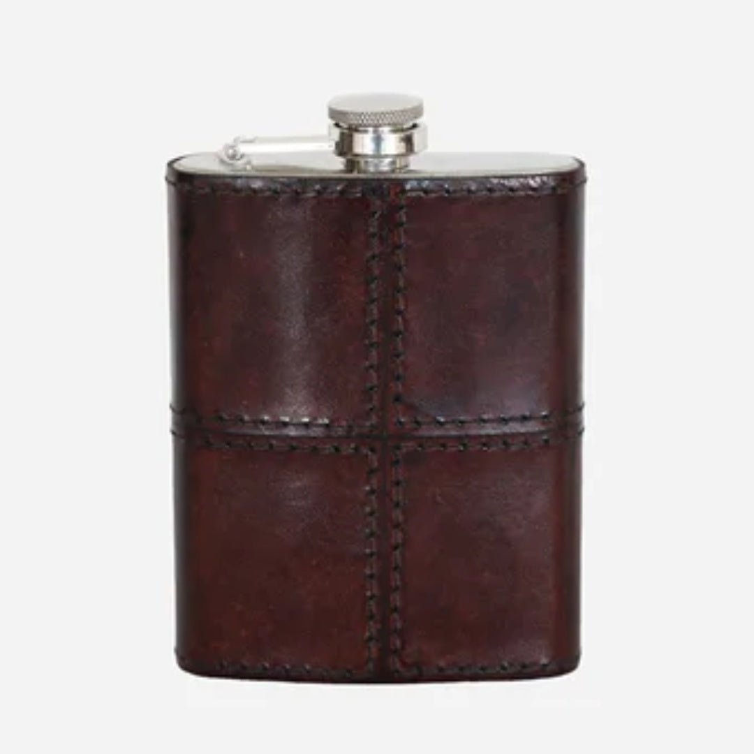 Leather Stitched Hip Flask - Suzie Anderson Home