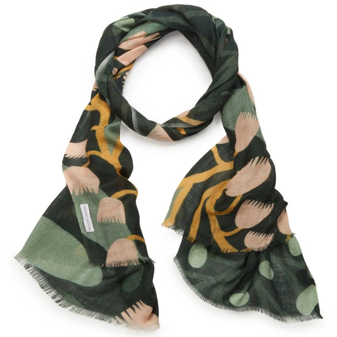 Leona Merino Wool Scarf – Botanical | 70 x 180 cm - Suzie Anderson Home
