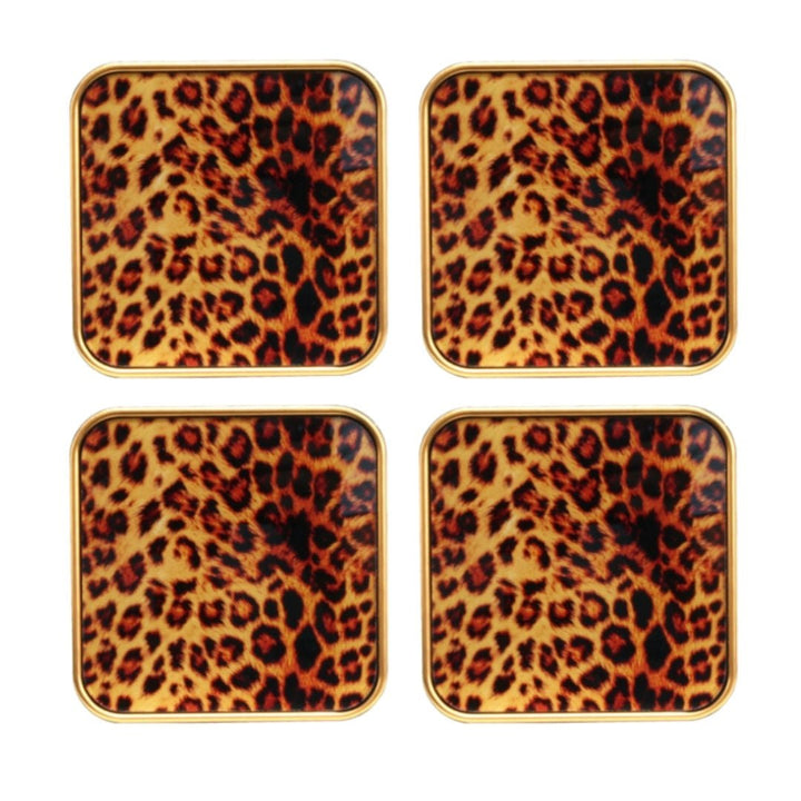 Leopard Print Coaster Set - Suzie Anderson Home
