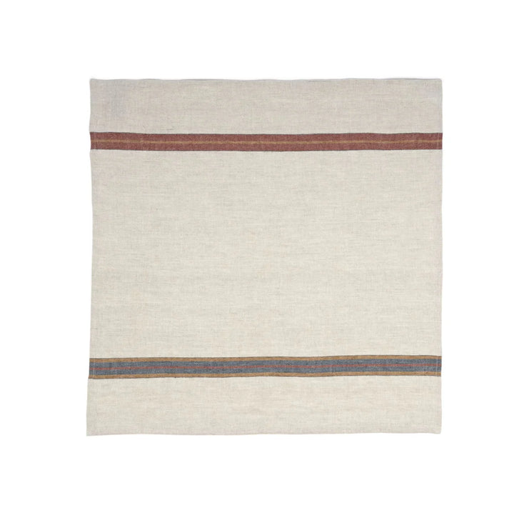 Libeco Linen | Dock Linen Tea Towel | Leather Stripe