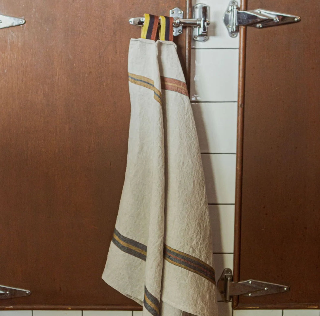 Libeco Linen | Dock Linen Tea Towel | Nairobi Stripe